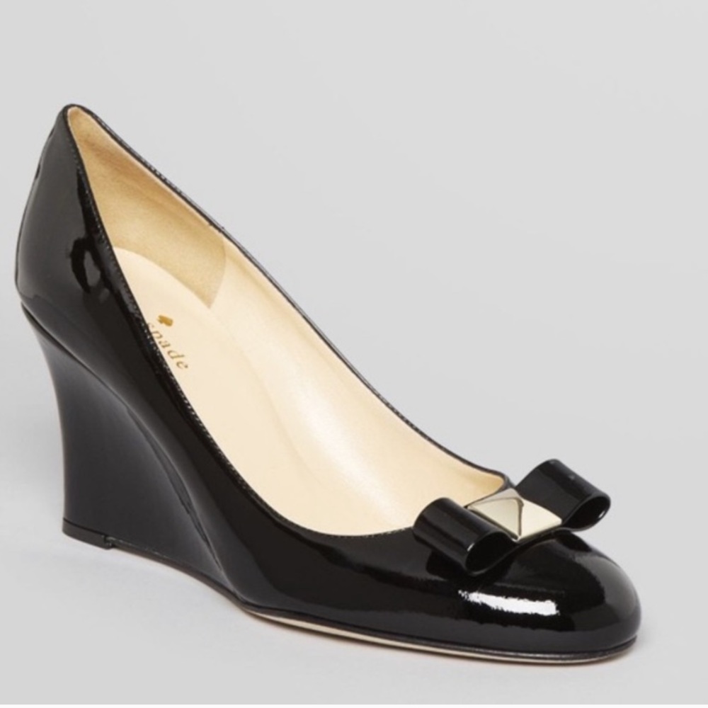 Kate Spade Patent Leather Wedge w/ Bow